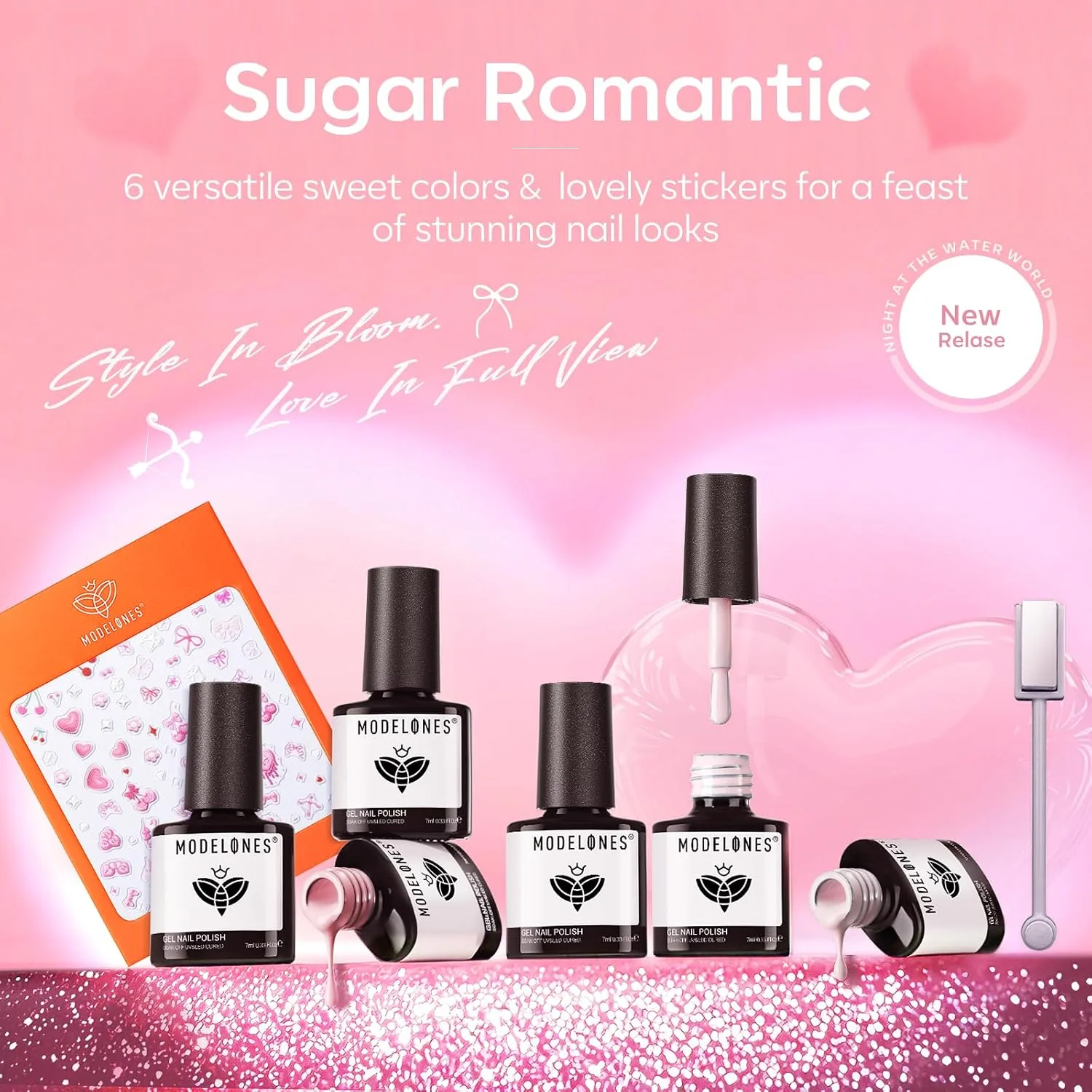 modelones Cat Eye Gel Nail Polish Set Jelly 6Colors
