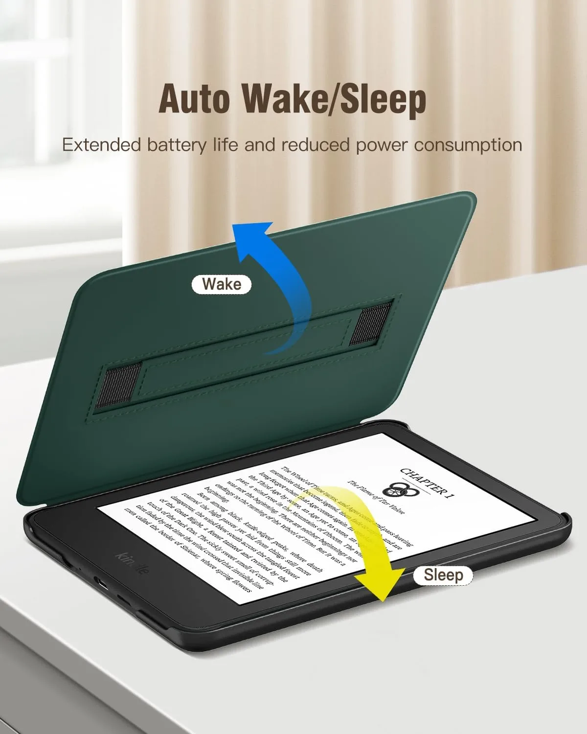 MoKo Case for 6" Kindle (11th Generation-2024/2022 Release), Midnight Green