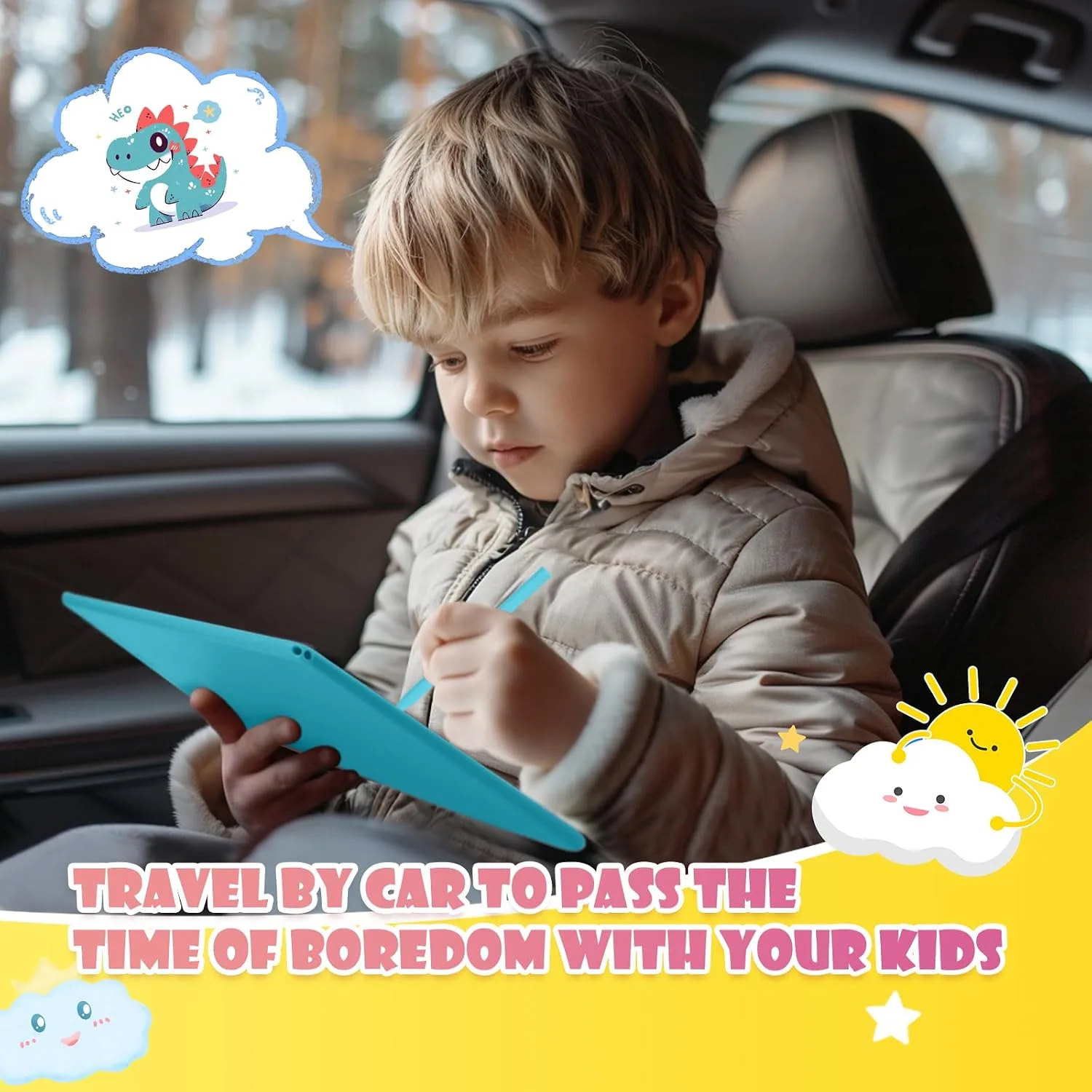 Toddler Boy Toys, Kids LCD Writing Tablet, Mess Free Coloring Books