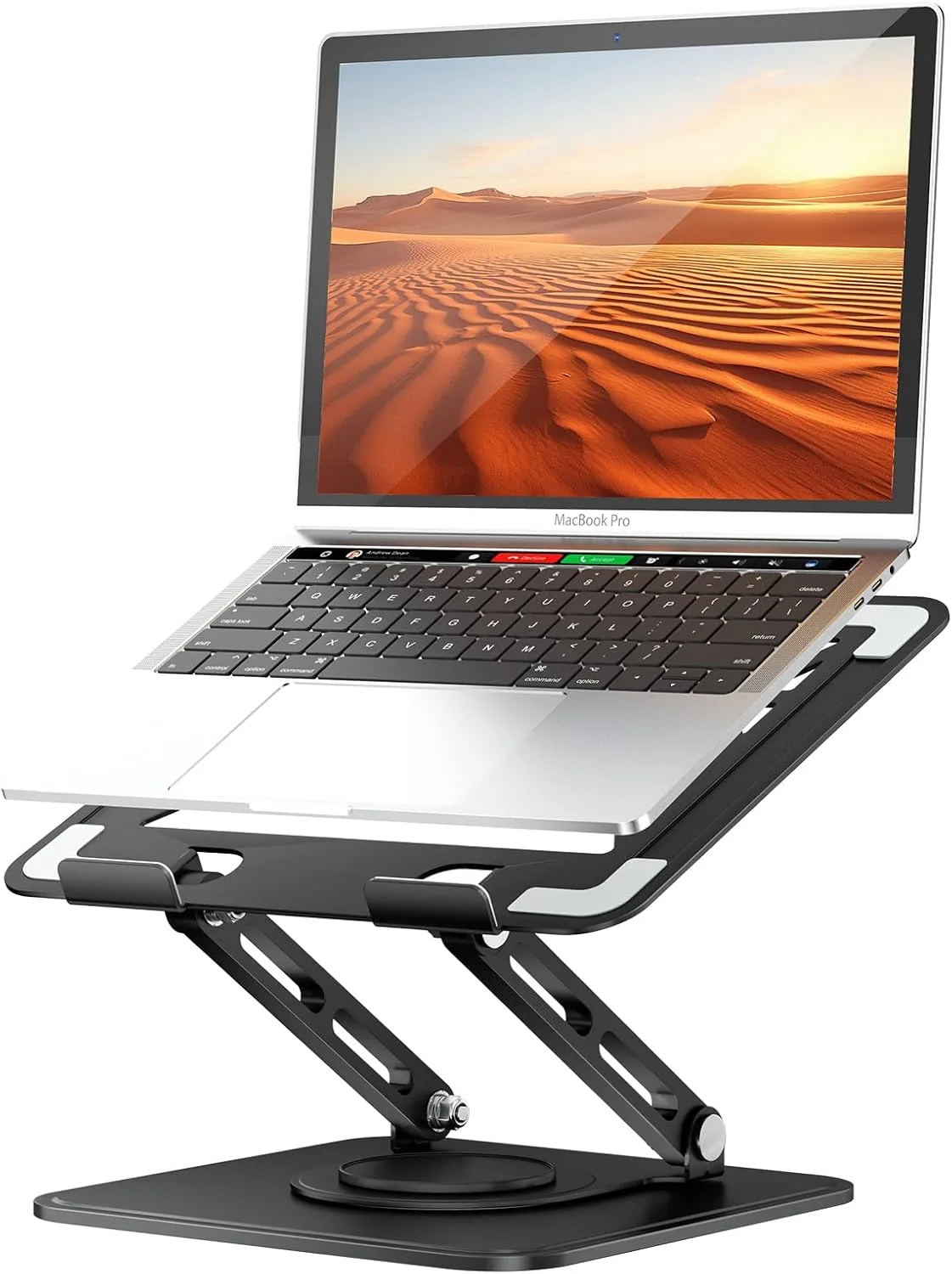 Base para laptop Tounee ajustable con base giratoria 360° para laptops 10-15.6 pulgadas negra