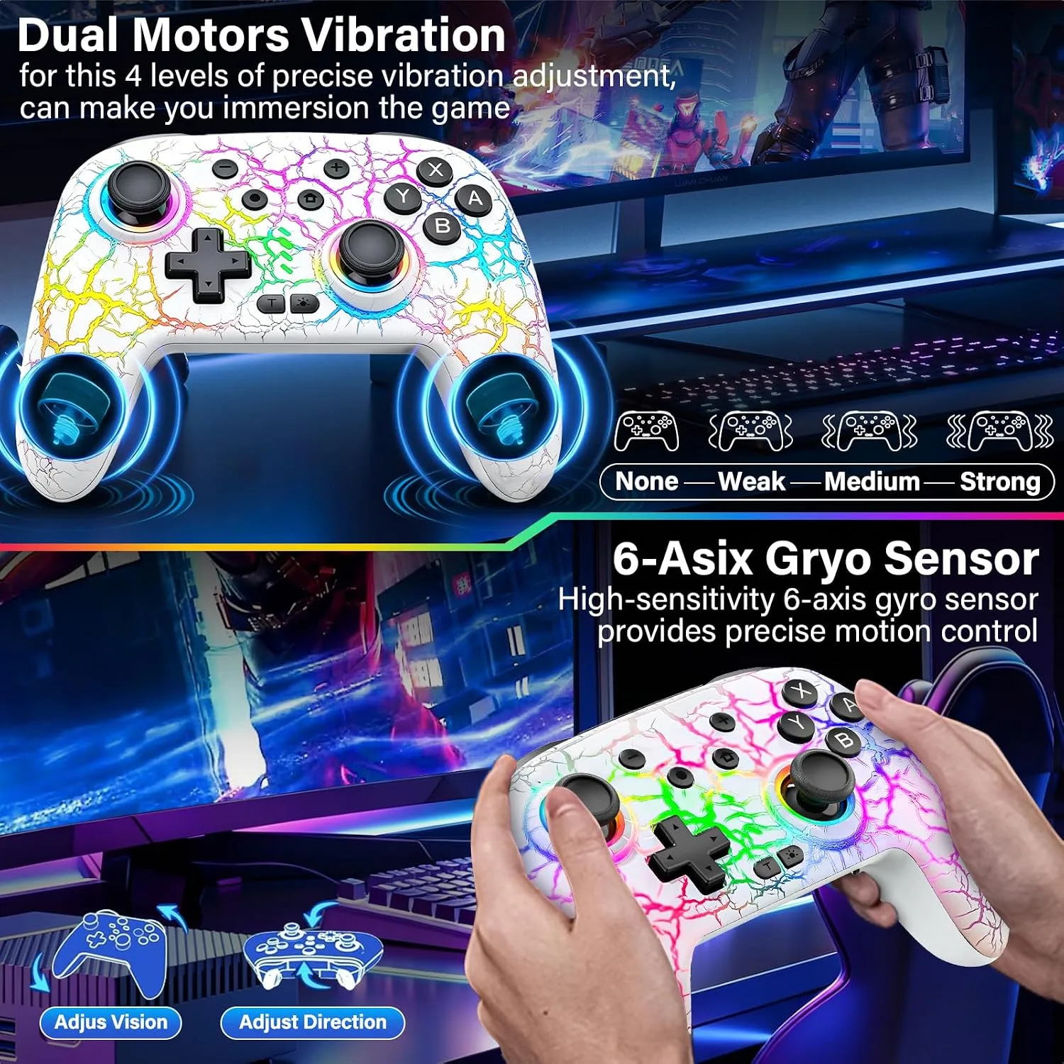 Switch Controller for Nintendo Switch/Lite/OLED, Wireless Switch Controller