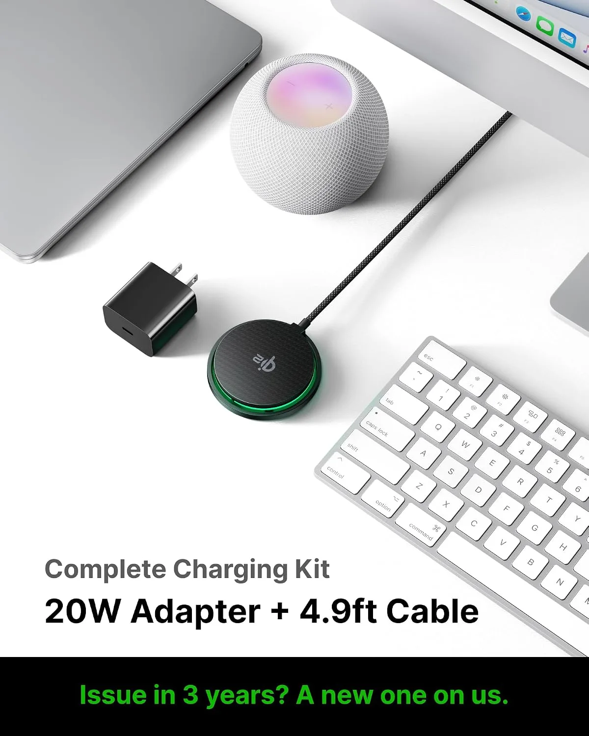 INIU Magnetic Wireless Charger, Qi2 15W Fast Charging Pad Travel Charger