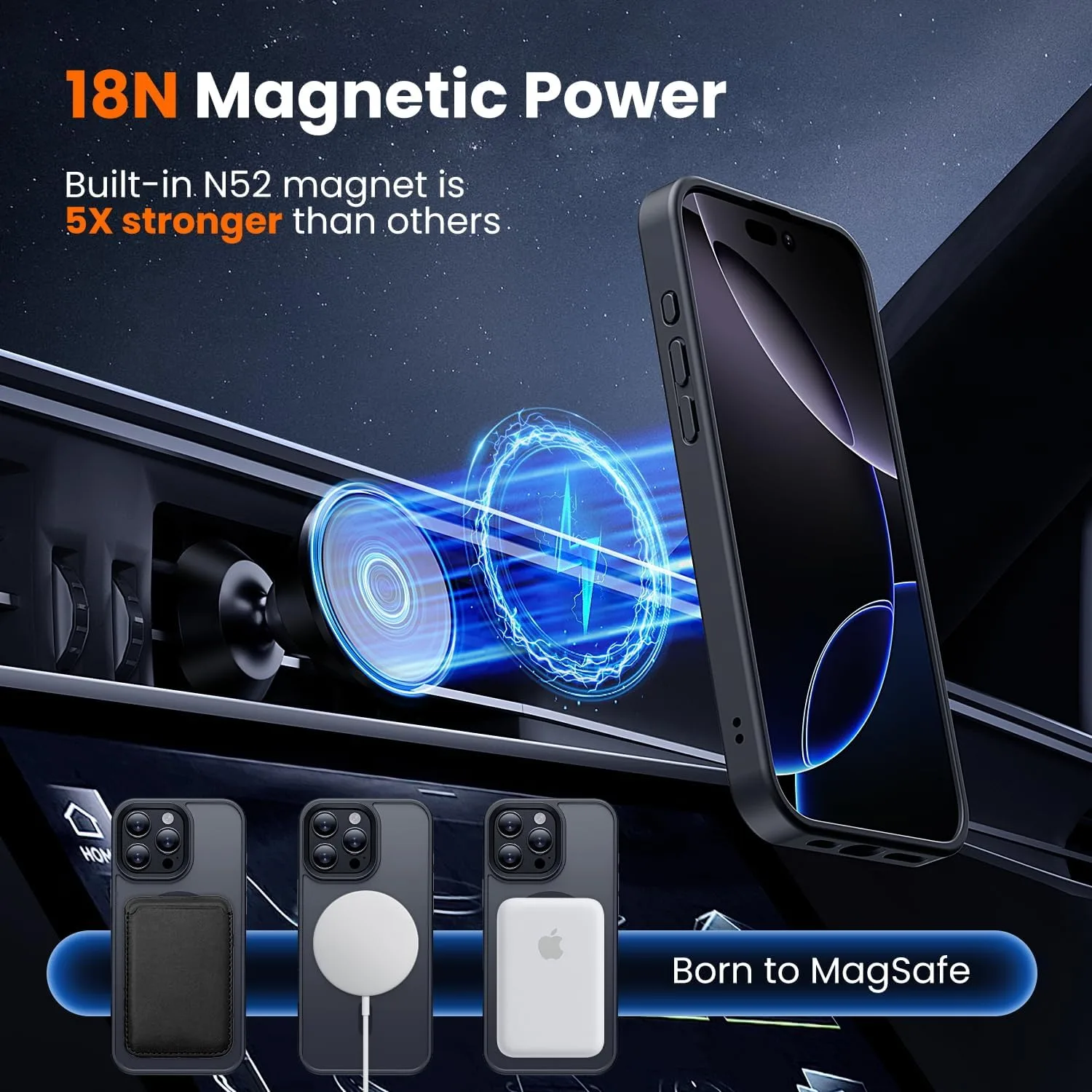 toushion 3 in 1 for iPhone 16 Pro Case Matte Black