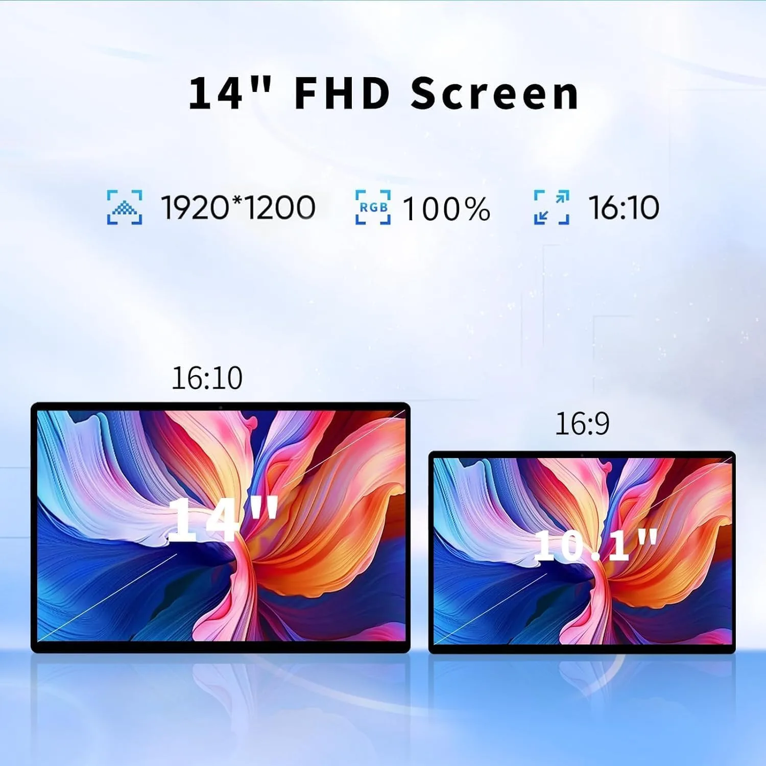 FUNYET 2 in 1 Laptop Touchscreen, 14 Inch Tablet Laptop Computer, 12th Gen N100 Processor, 16GB DDR5 RAM, 512GB SSD, 1920 x 1200, Wi-Fi 6, BT5.2, Backlit Keyboard, Window 11 Pro