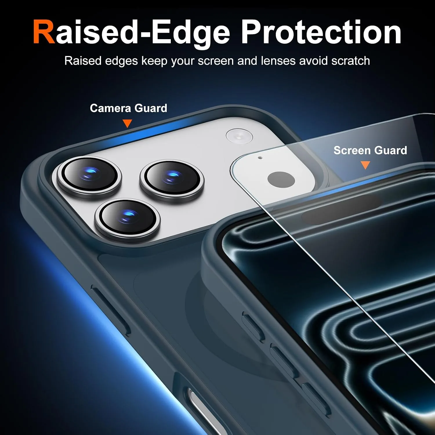 Temdan for iPhone 18 Pro Max Case/iPhone 17 Pro Max Case, Dark Blue