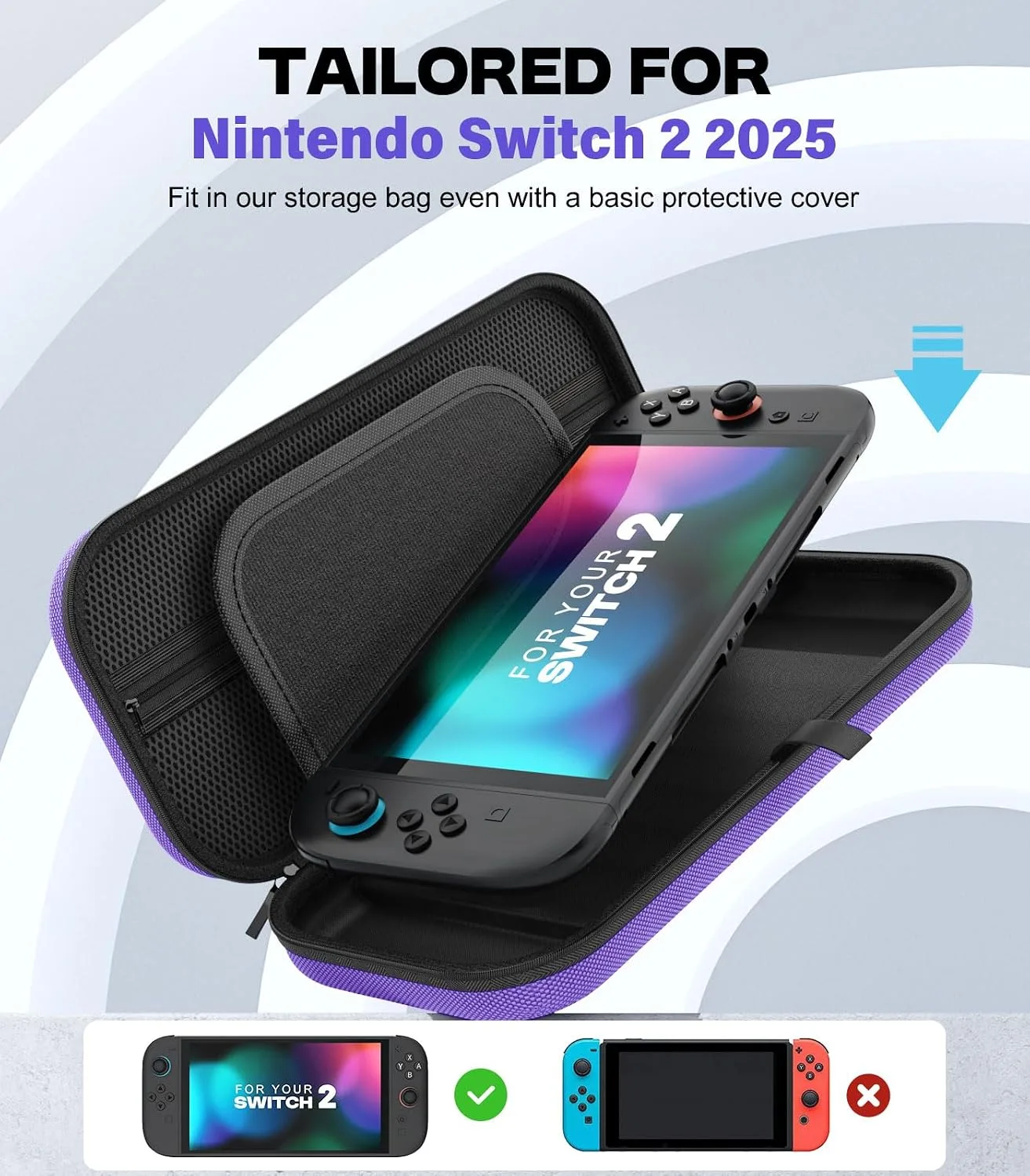 MoKo Carrying Case for Nintendo Switch 2 2025 Holds 10 Cartridges w/Pockets
