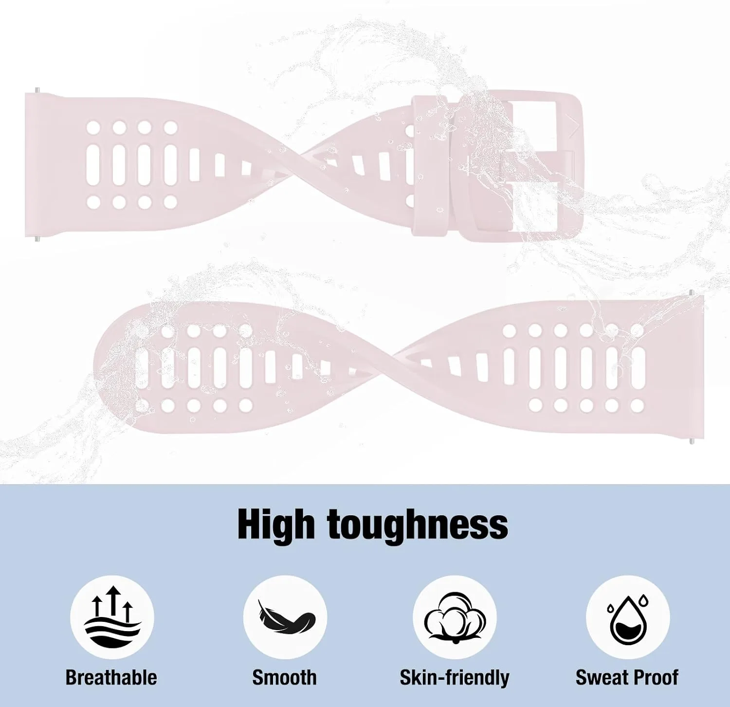Watch Band for COROS PACE 3/PACE Pro/APEX 2 Pro/APEX Pro/APEX 46mm, 22mm Quick Release Silicone Replacement Band