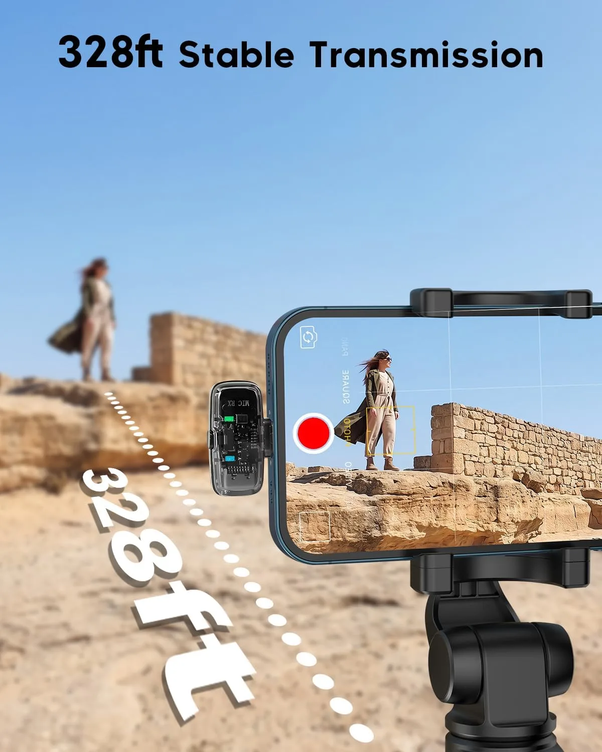 ZealSound Mini Wireless Lavalier Microphone for iPhone, iPad & Android