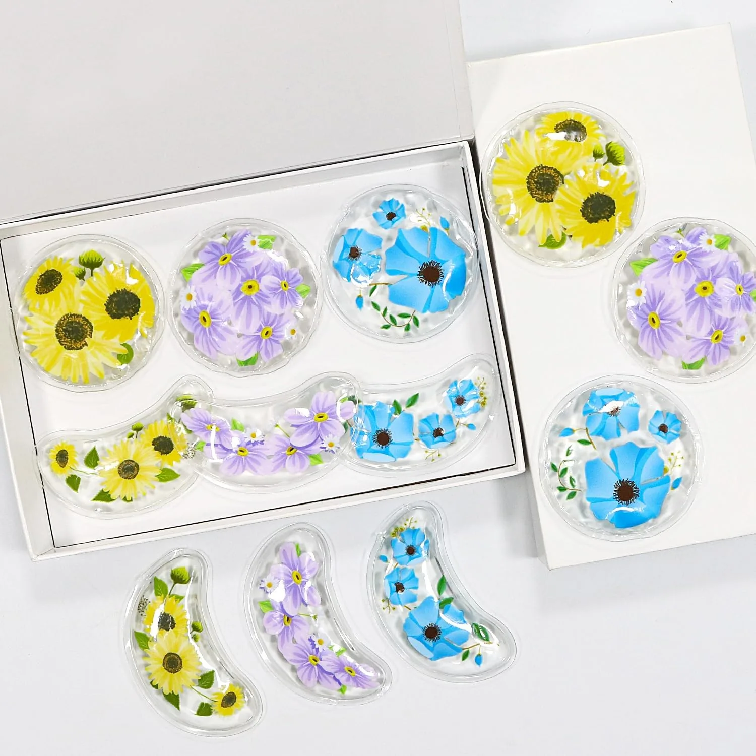 4PCS Gel Eye Ice Pack Set Reusable, Cold and Hot Compress for Eyes