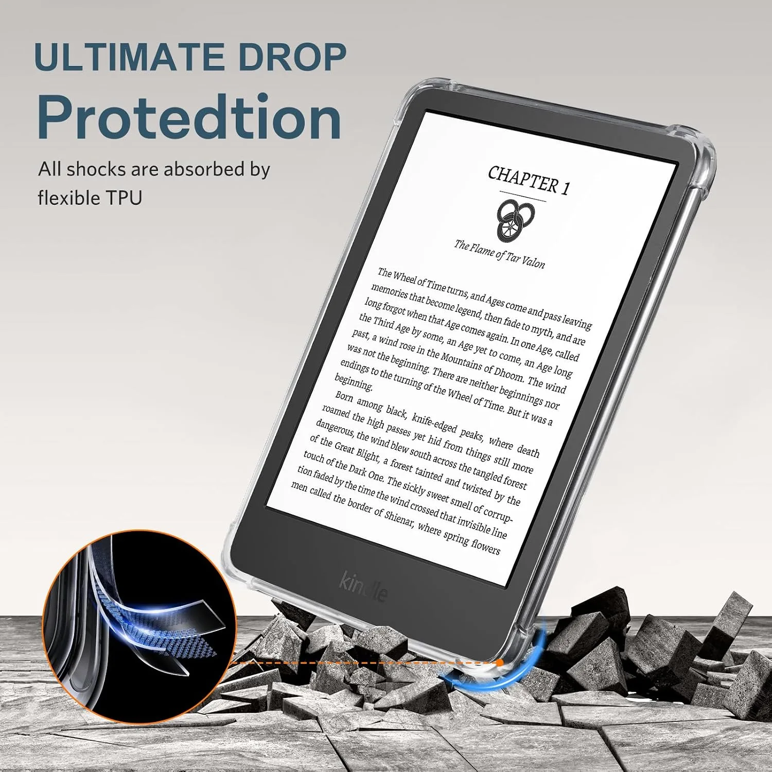CoBak Magnetic Clear Case for 6" Kindle 2024 and 2022 (11 Generation)