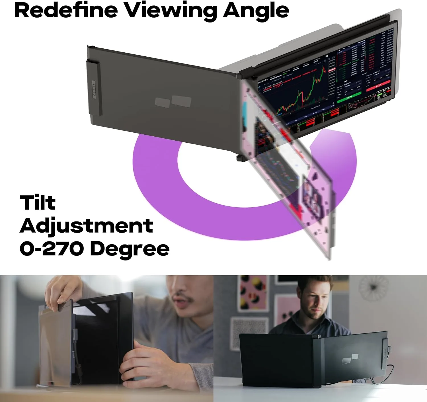 New Mobile Pixels Duex Plus DS 13.3" FHD 1080P Portable Monitor for Laptops