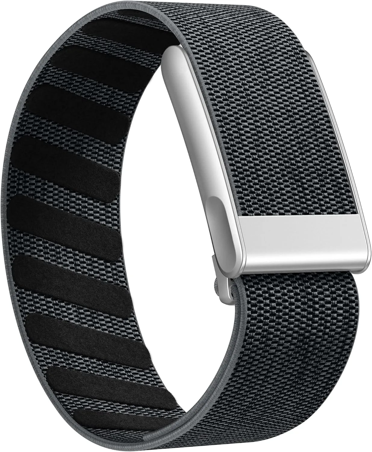 Getino Sport Band Compatible with Whoop 5.0 Bands One, Peak and Life/MG, Breathable Adjustable Elastic Replacement Soft Nylon Strap Accessories for Whoop Band 5.0 Fitness Tracker, GrayBlack