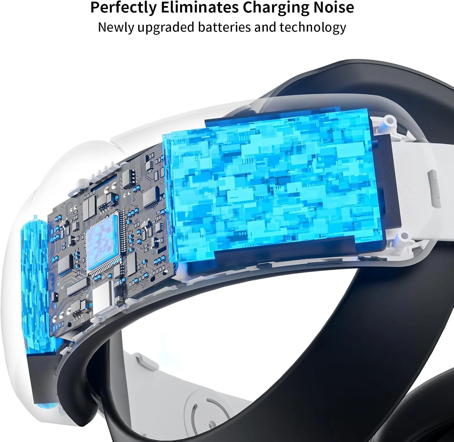 annapro Battery Head Strap for Meta Quest 3/Meta Quest 3S, Elite Strap with 8000mAh Battery Fast Charging Compatible with Oculus/Meta Quest 3S/3 Accessories, Enhance Comfort Extend Playtime, White