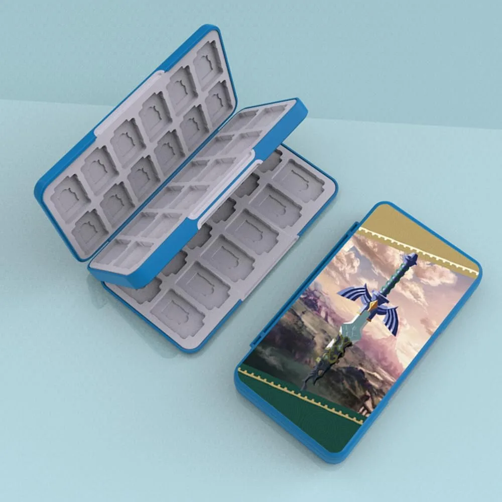 PERFECTSIGHT 48 Switch Game Card Case for Nintendo Switch 2/ OLED/ Lite, Switch Game Holder Cartridge Case with 48 Game & Micro SD Cards Storage, Skyward Sword