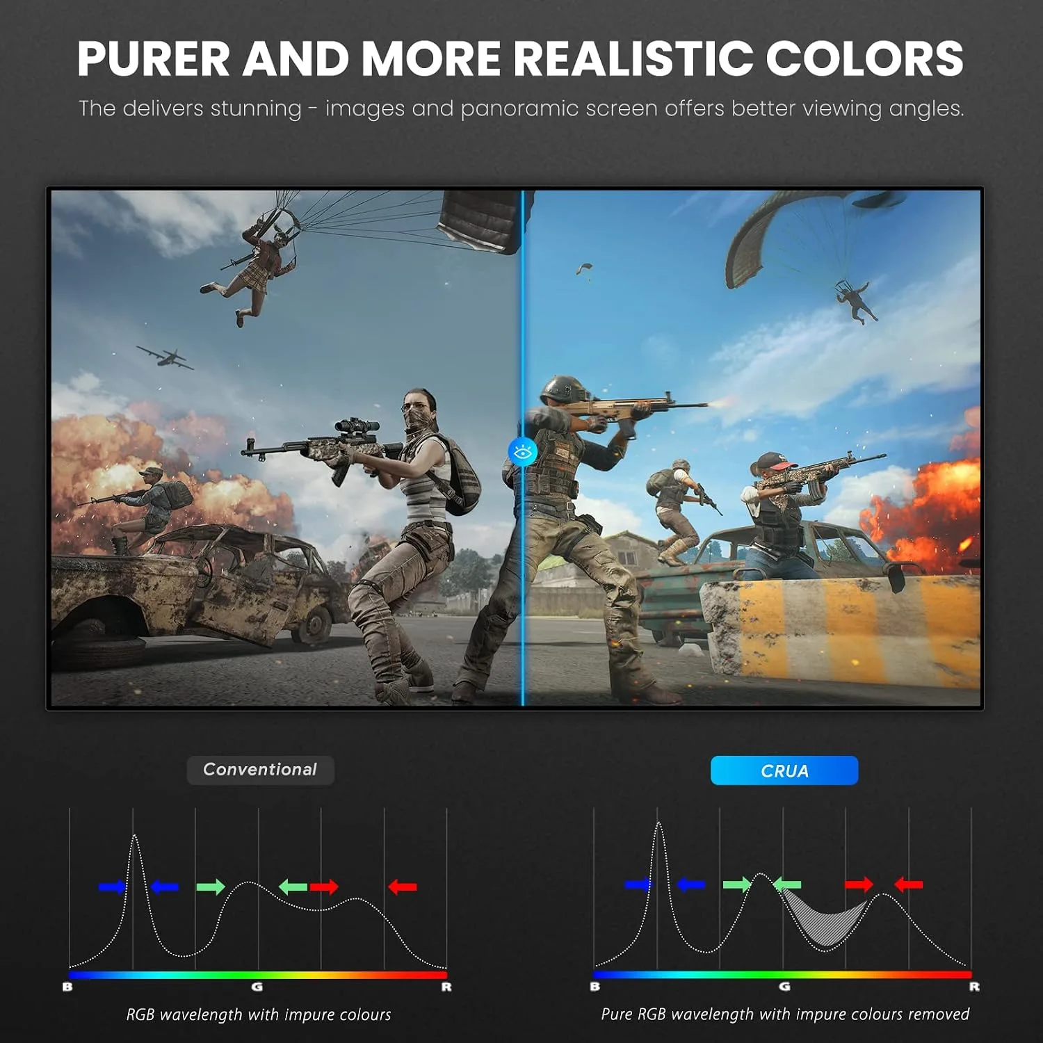 CRUA 27" FHD 1080P 100Hz Curved Computer Monitor, 1800R, HDMI/VGA, Black
