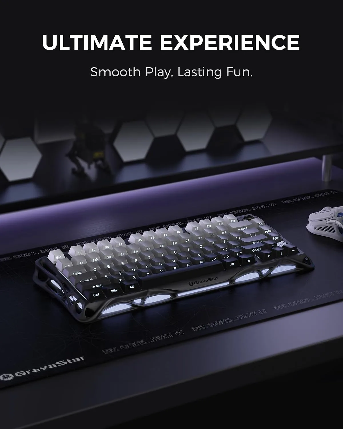 GravaStar Mercury K1 75% Wireless Mechanical Gaming Keyboard RGB Backlit