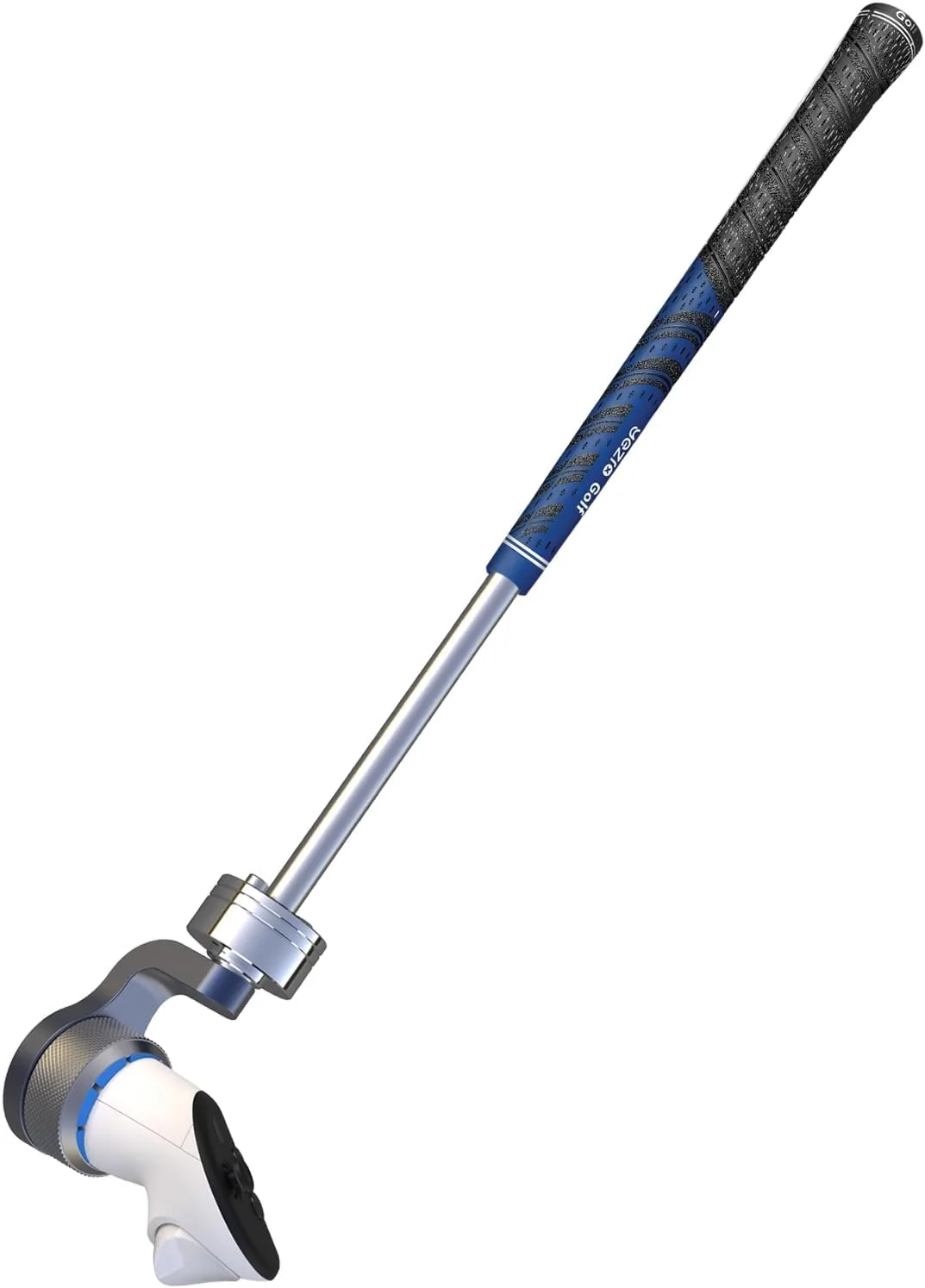 Y14S 20.5" Golf Club Attachment for Meta Quest 3/3S, Aluminum One-Piece Build Adjustable Weighted VR Golf Club Handle Accessories for Golf+ with Real Grip, 90 Degree Keep Tracking (Weighted - Blue)