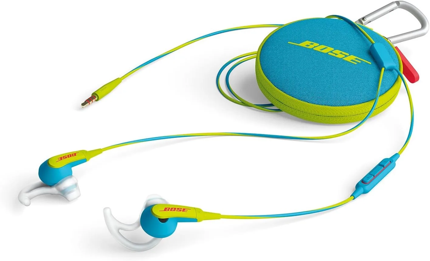 Bose SoundSport in-Ear Headphones for Apple Devices – Neon Blue, Sweat-Resistant, Inline Mic/Remote (Renewed)