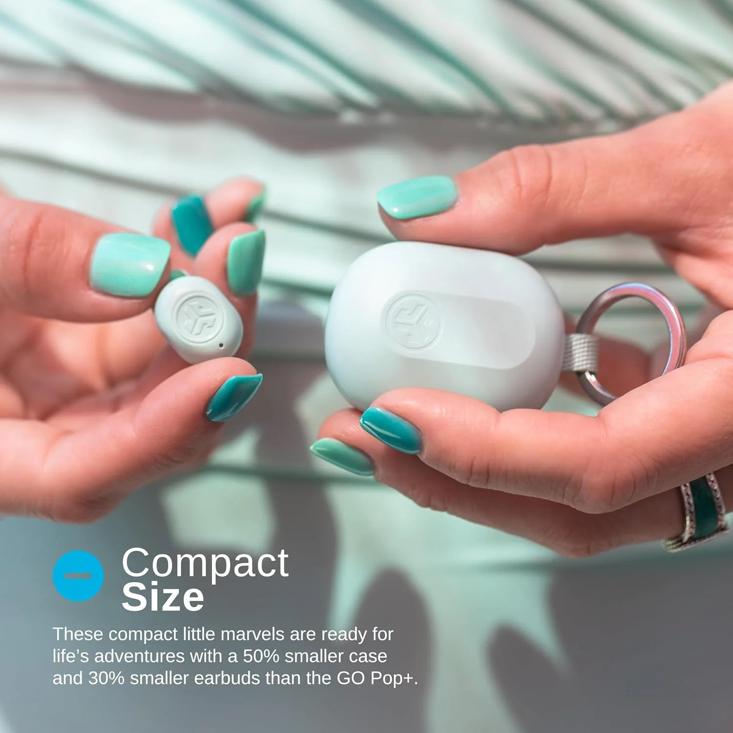 JLab JBuds Mini True Wireless Earbuds, Bluetooth Multipoint, Mint