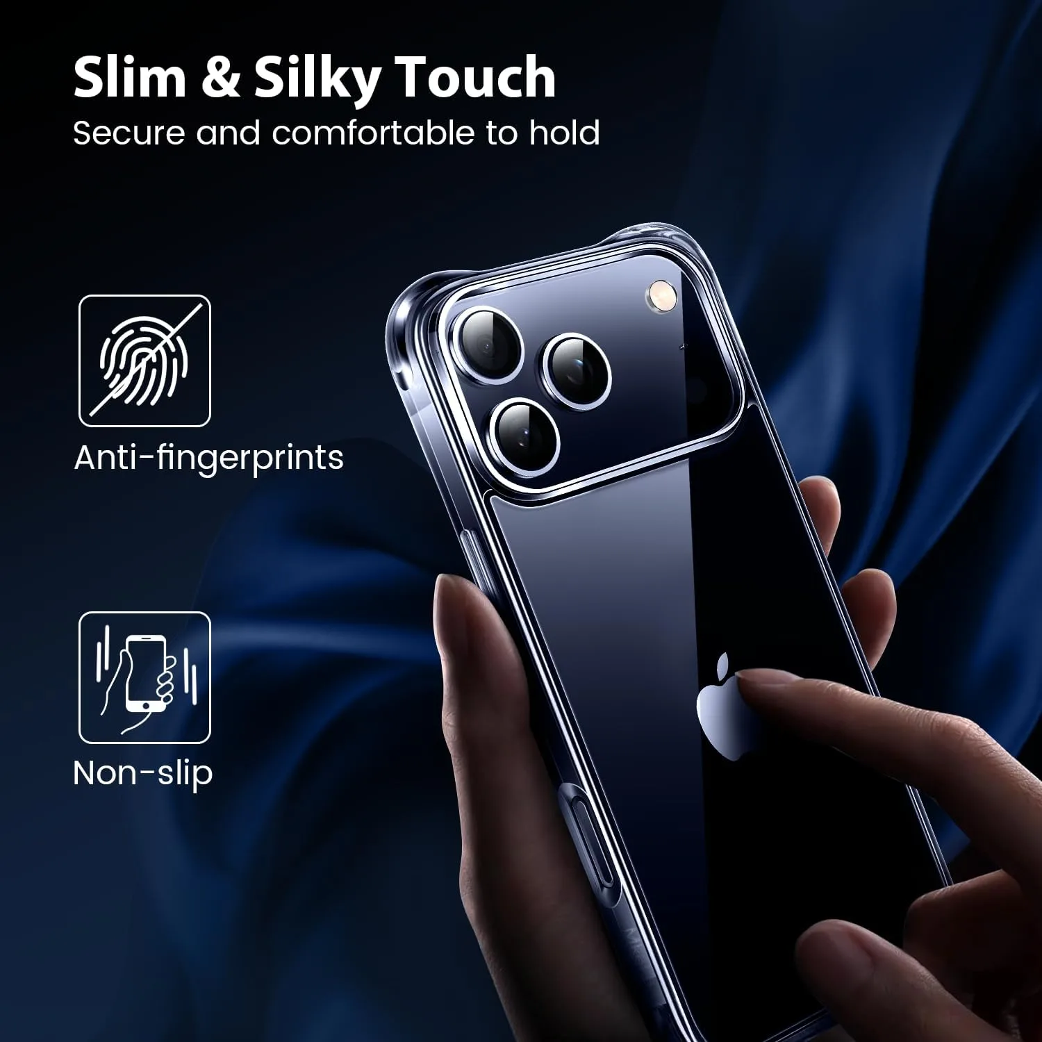 Mkeke Compatible with iPhone 17 Pro Case Clear [Not-Yellowing] [Military-Grade Drop Protection] Shockproof Protective Phone Bumper 6.3 inch 2025