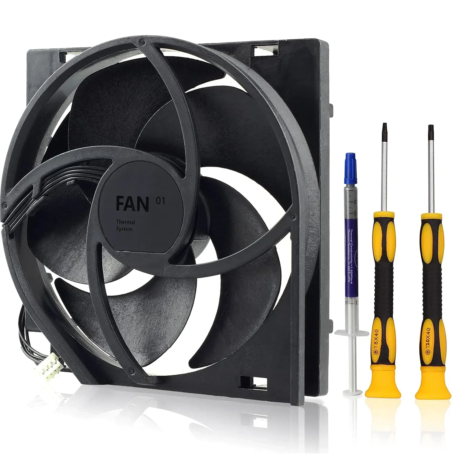 Ventilador interno de reemplazo para consola Xbox One S Gorliskl con herramienta y pasta térmica