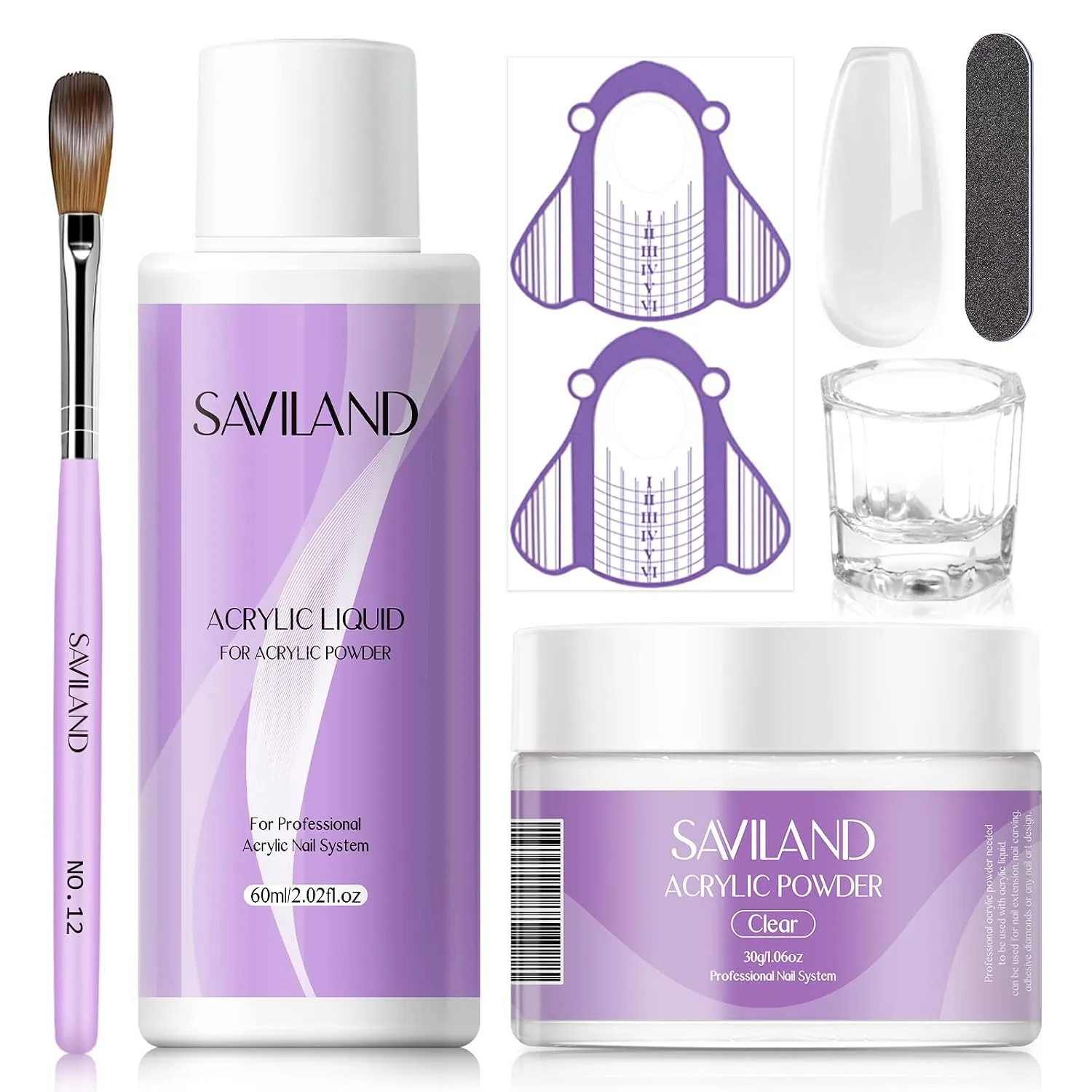 SAVILAND Acrylic Nail Kit for Beginners, Home Practice Set