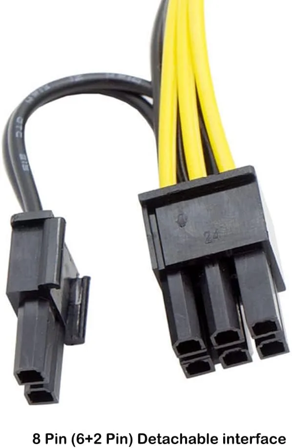 6 Pin Female to 8 Pin Male Video Card GPU Power Supply Cable (20.5inch 52cm)