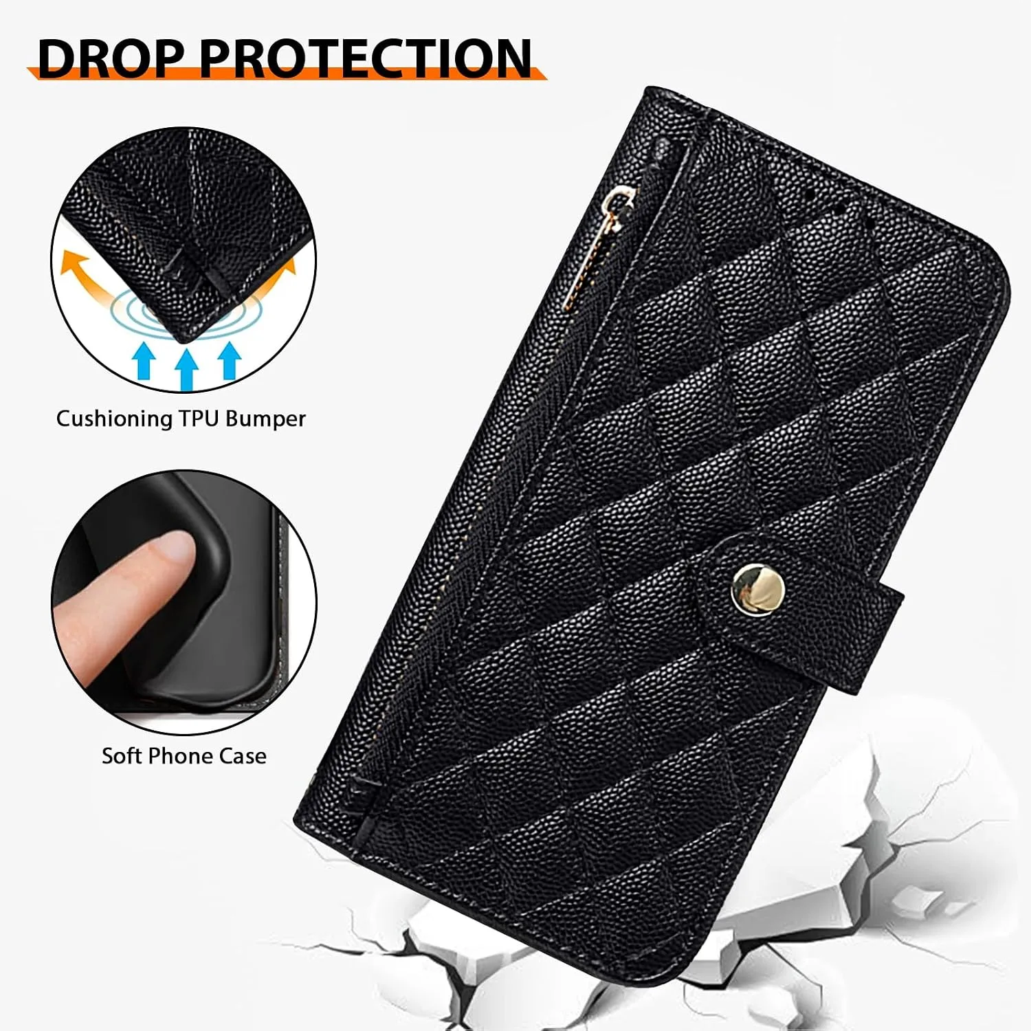 Wallet Phone Case Crafted for iPhone 18 Pro Max Black