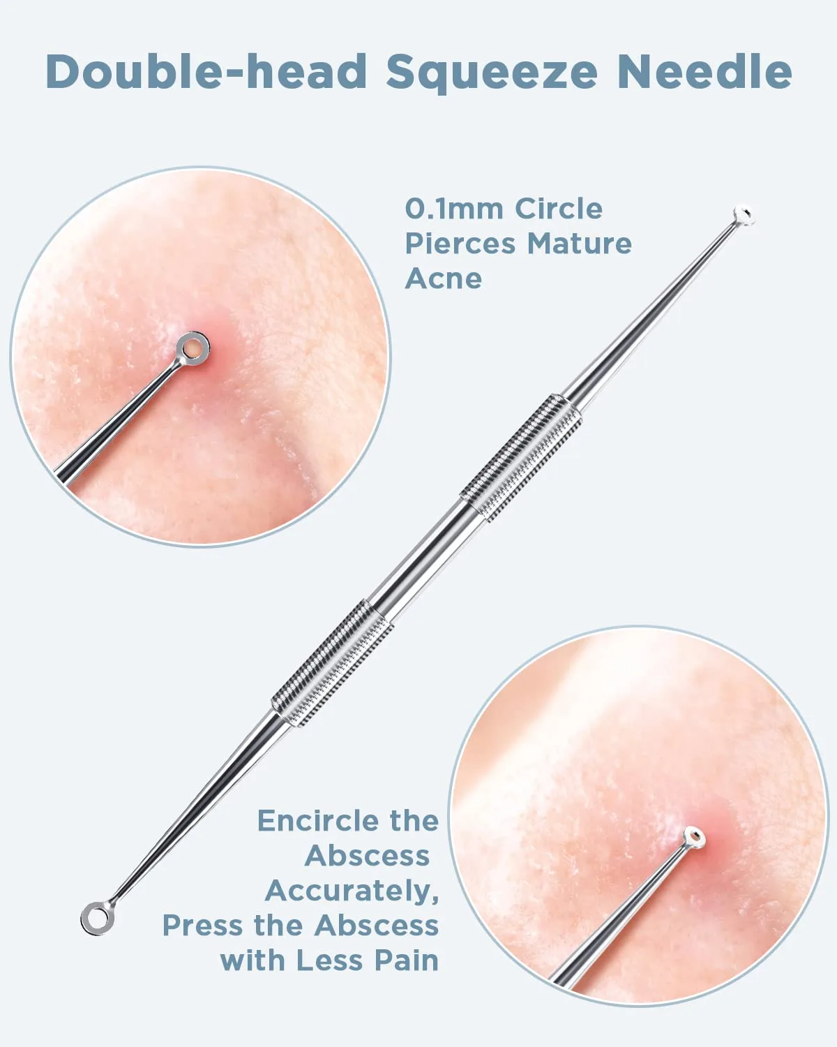 TAYTHI Blackhead Remover Tool, Pimple Popper Tool Kit, Blackhead Extractor tool for Face, Extractor Tool for Comedone Zit Acne Whitehead Blemish, Stainless Steel Extraction tools