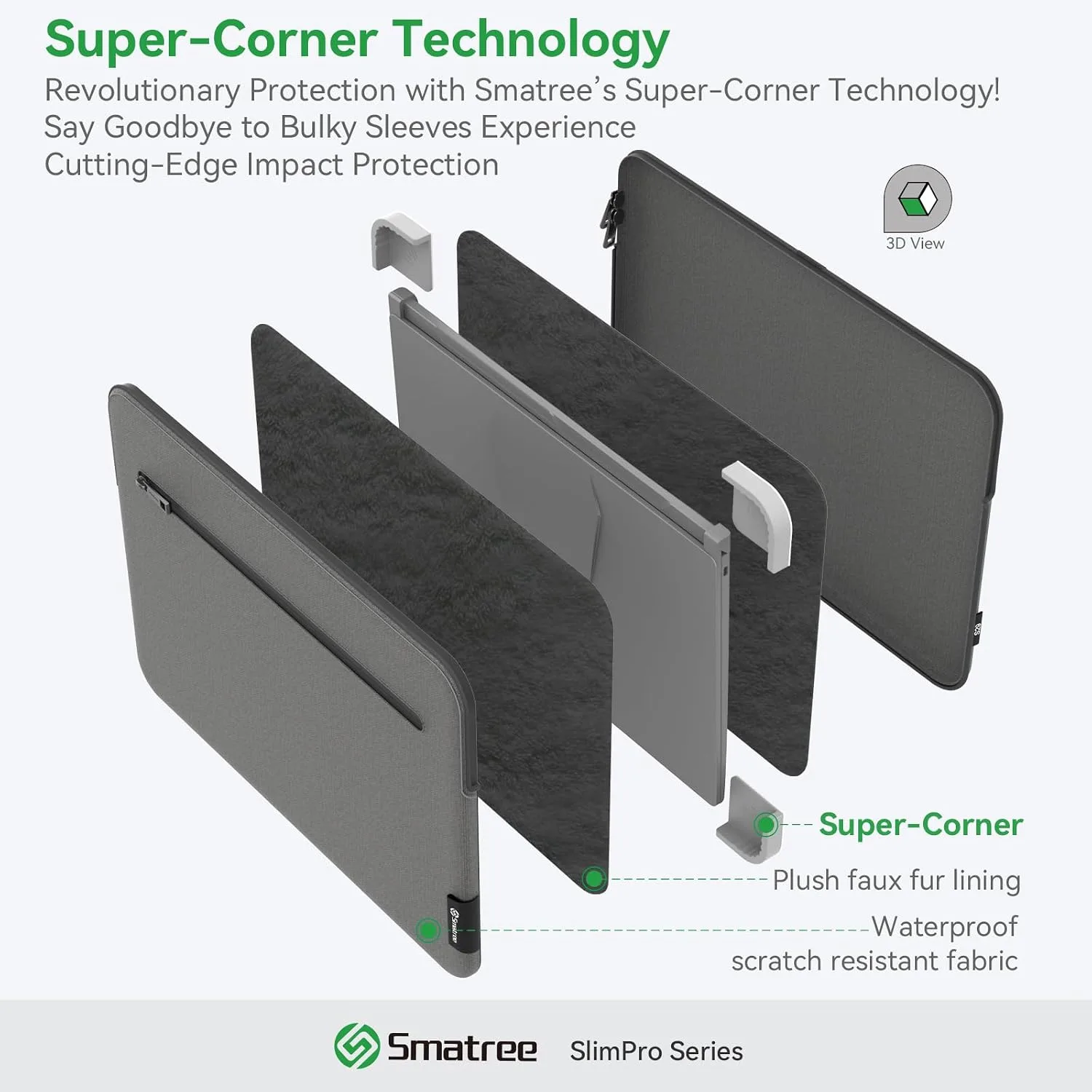 Smatree Laptop Sleeve with Textured Fabric for 14" GIGABYTE U4 UD