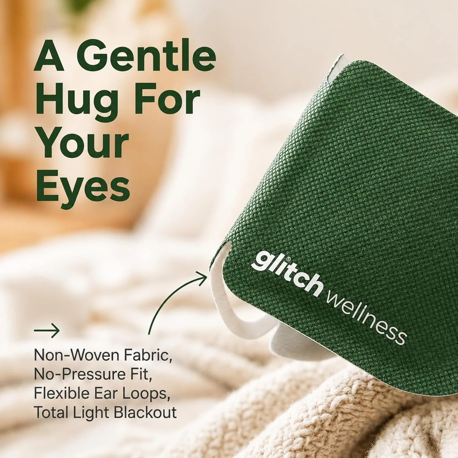 Glitch Self-Heating Steam Eye Mask - Dry Eyes & Stress Relief, Warm Moist