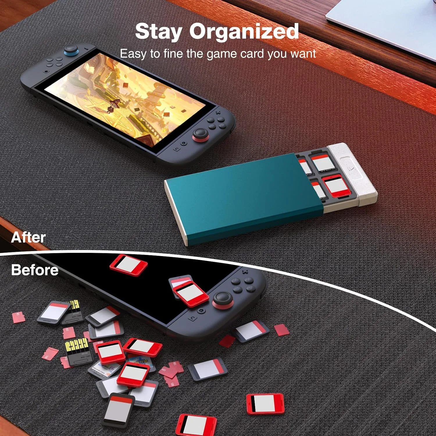 HEIYING Switch Game Case with 40 Precise Slots for Switch 2 / Micro SD Card