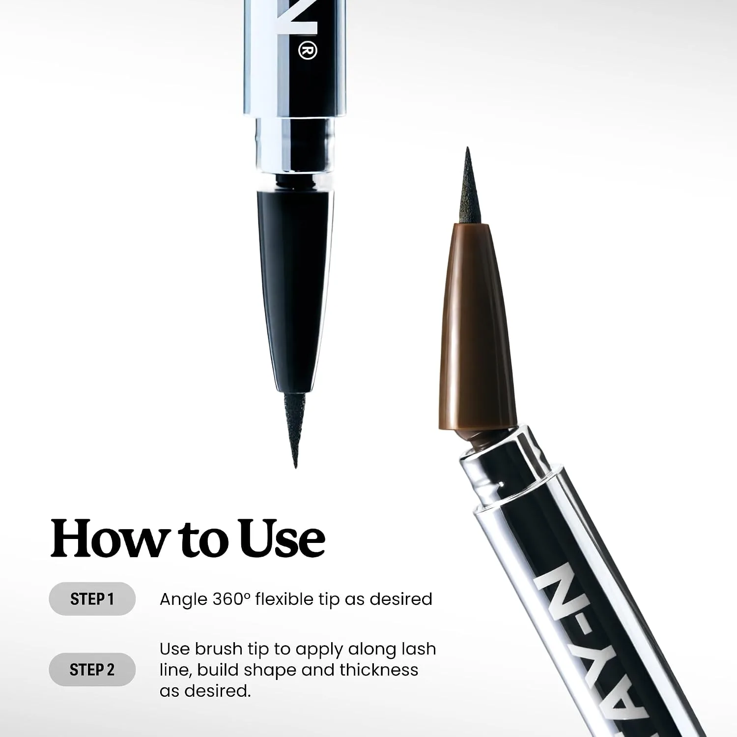 Sacheu Liquid Eyeliner STAY-N, Longwear, Smudge-Proof, Eye’m Crisp, Brown