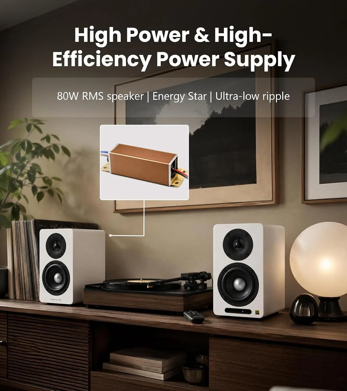 Edifier Airpulse A60 Desktop Hi-Res Bluetooth Bookshelf Speakers, White
