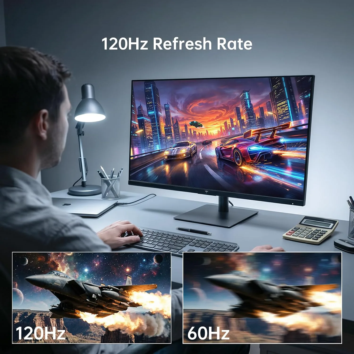 KTC 32 Inch 2K Monitor 120Hz, 1440P IPS Computer Monitor for Office Gaming