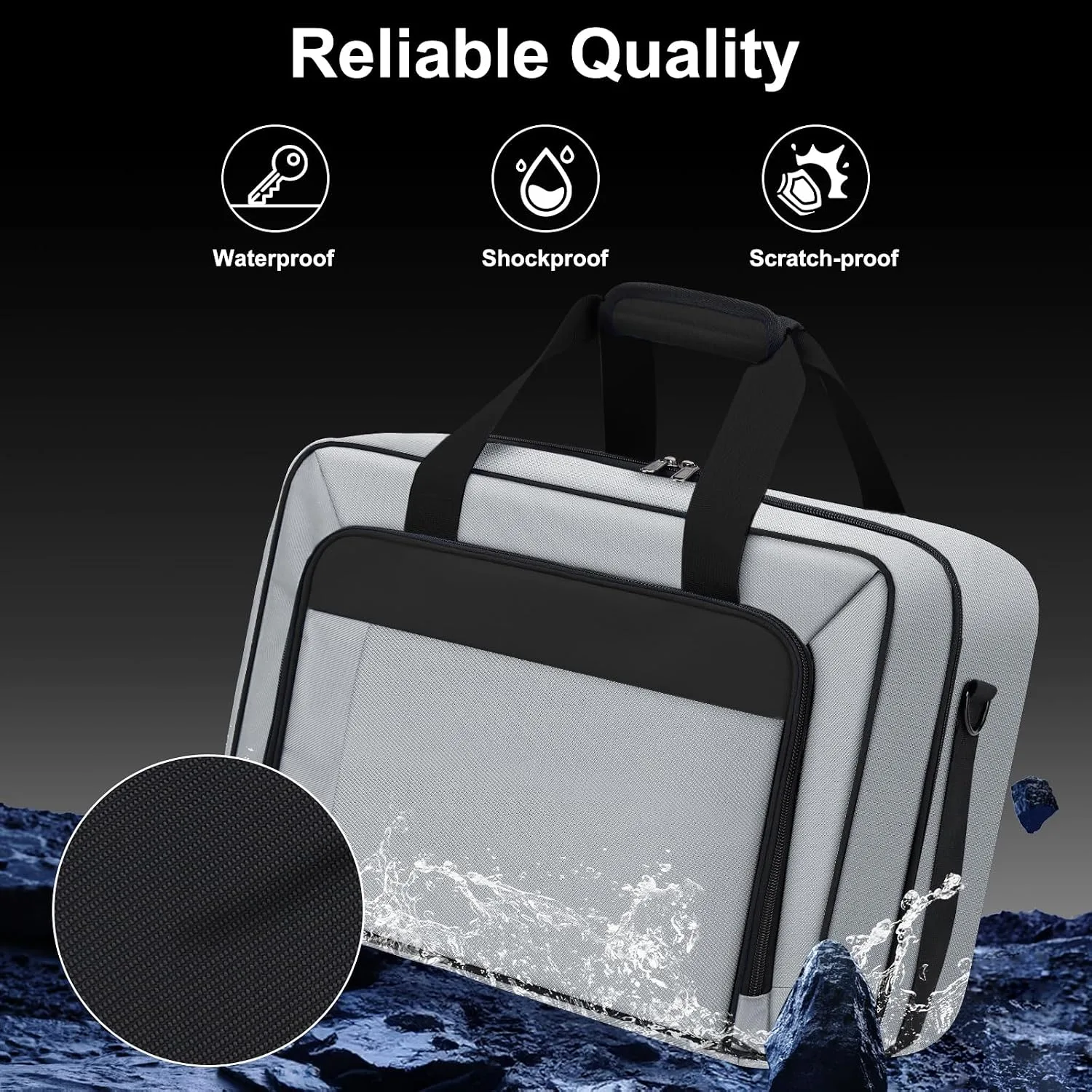 GDNasist Carrying Case Compatible with PS5/PS5 Pro/PS5 Slim, Grey