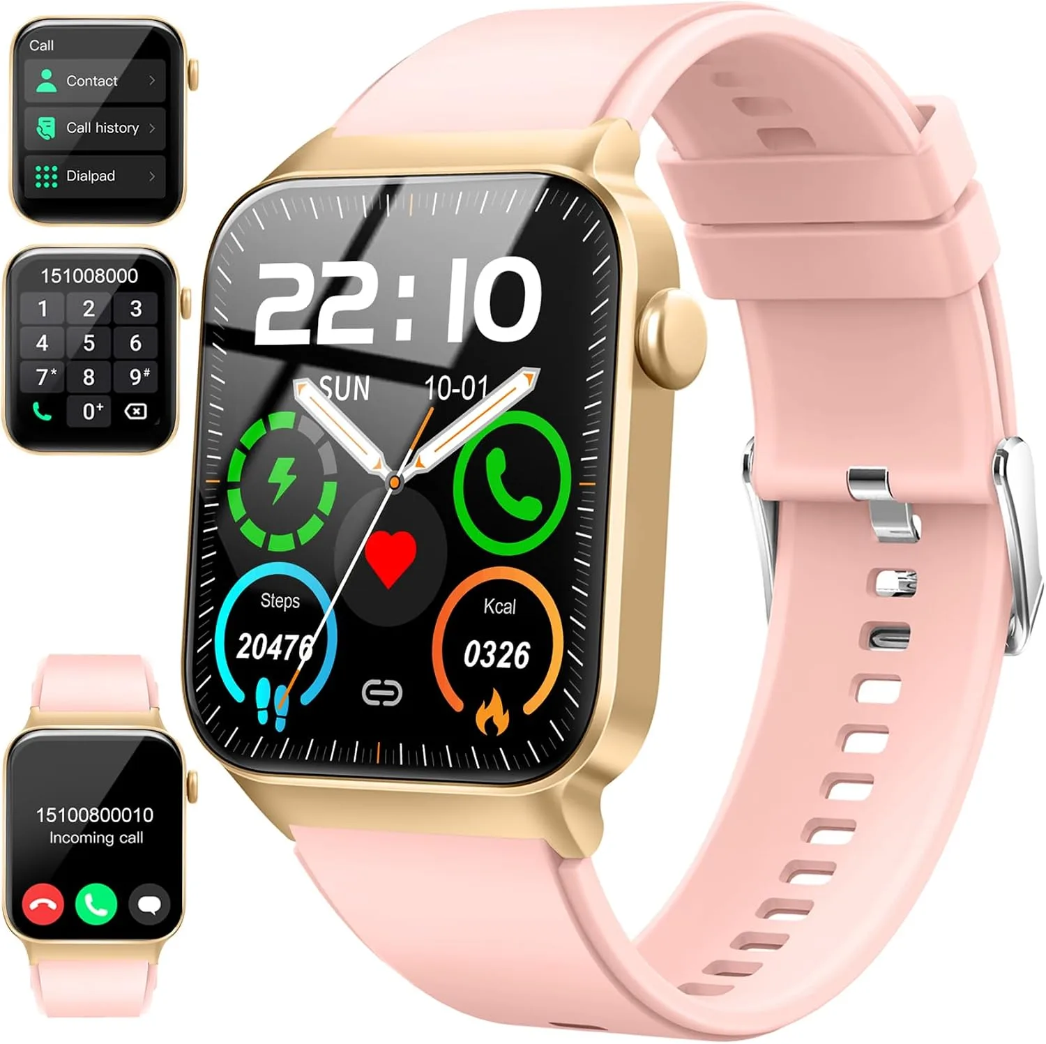 Smart Watch for Men Women, 1.85"Smartwatch with Answer/Make Call Watches