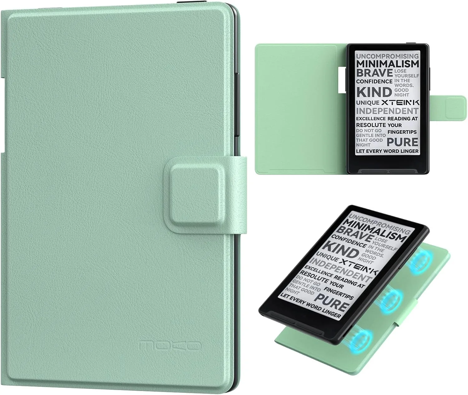 Estuche MoKo Magnetic Slim Folio para eReader XTEINK X3 3.7" 2026 Agave