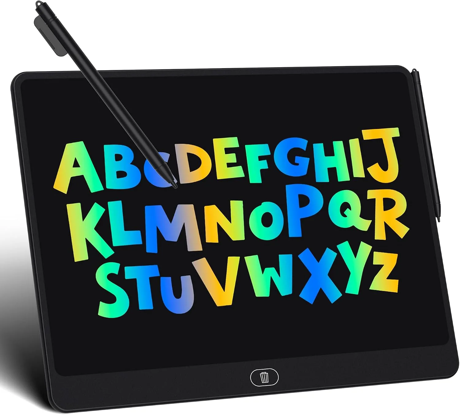 16 Inch Large LCD Writing Tablet for Kids, Colorful Reusable Electronic Doodle Board with Stylus, Educational Drawing Pad for Math Practice & Learning, Travel Essential Toys for Boys Girls (Black)