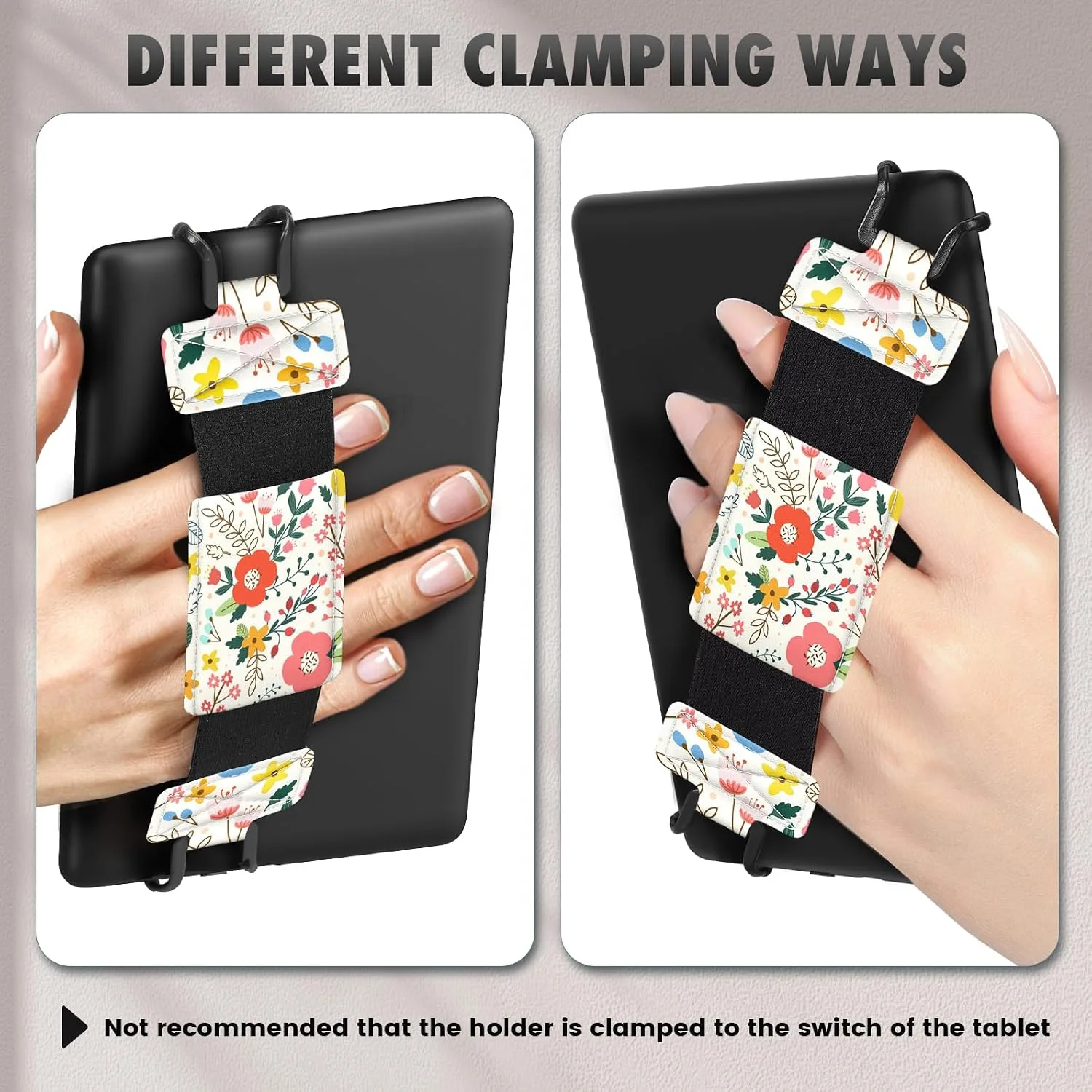 MoKo Soft Hand Strap for 6-8" Kindle eReaders Fire Tablet, Full Flowers
