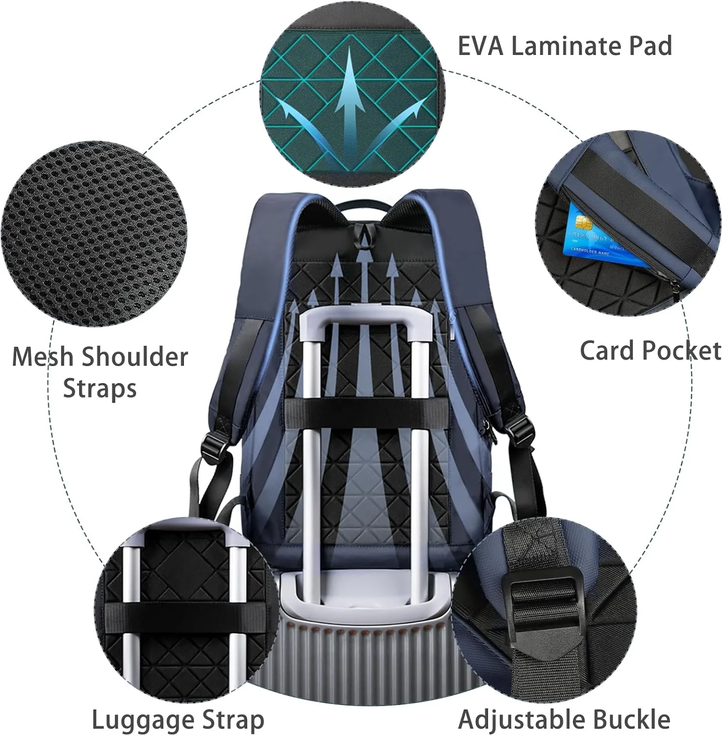 hk Backpack for Men, Business Slim Computer Bag for 17.3 Inch Laptop