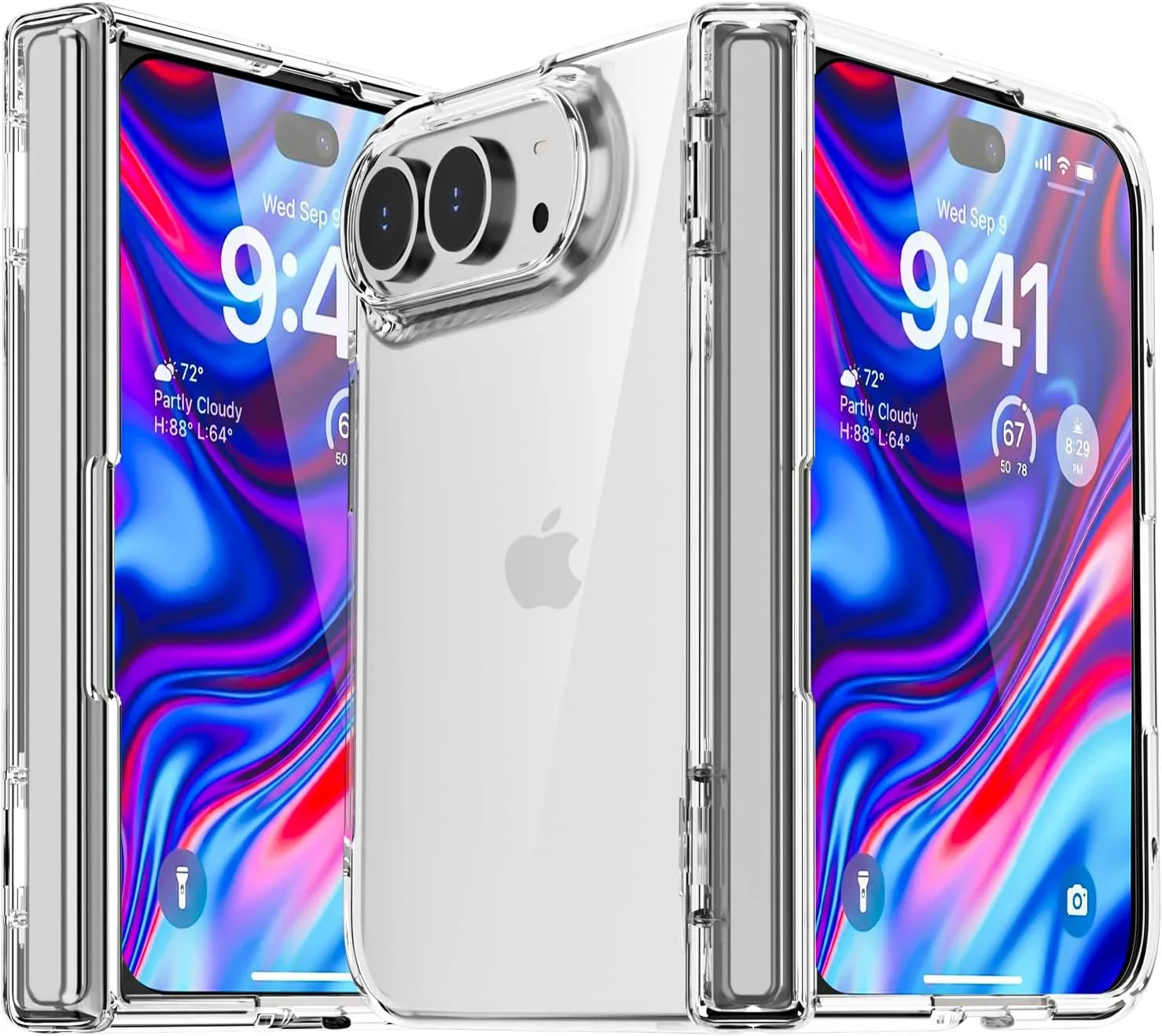 Funda para iPhone Aicase Duo Clear con protección de bisagra