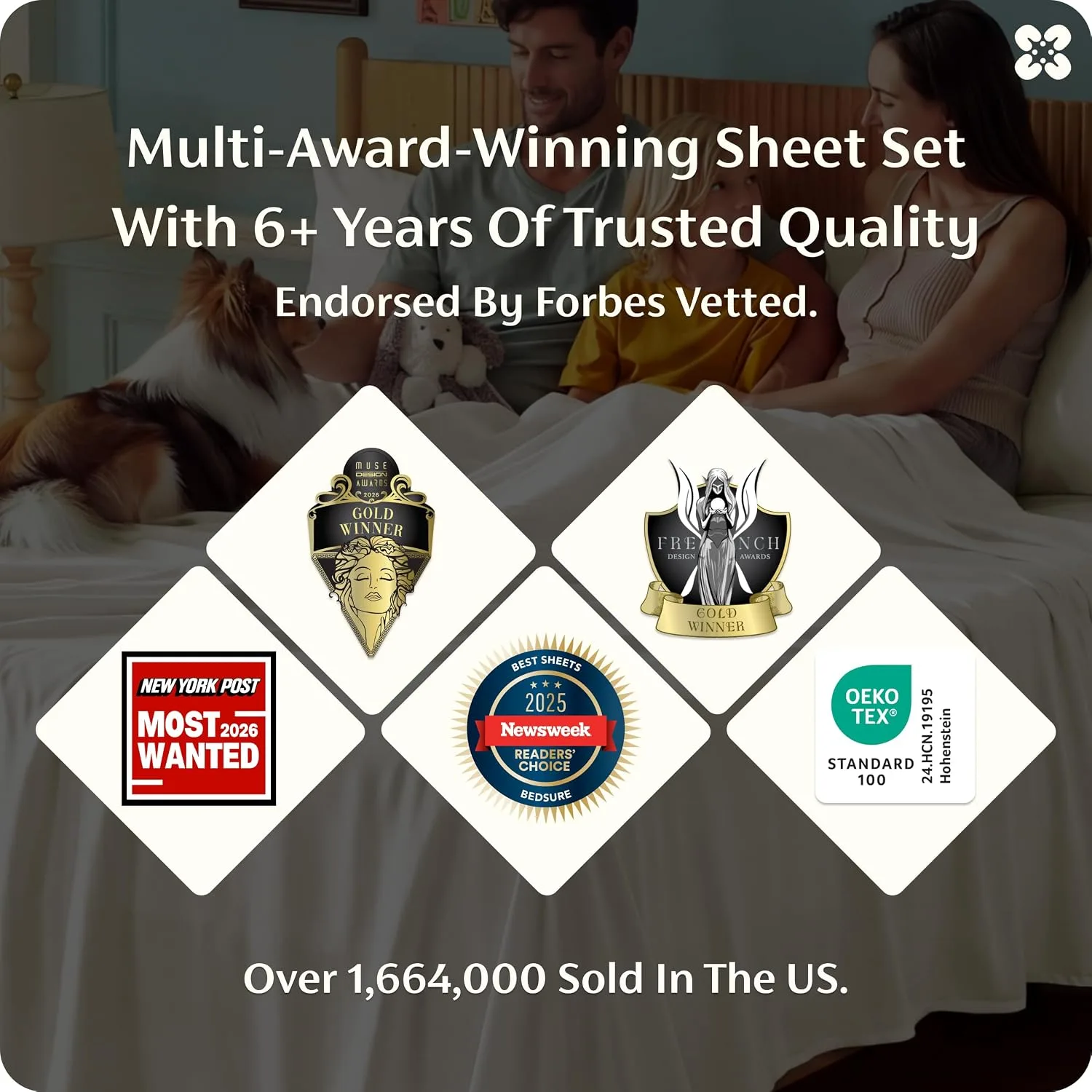 Bedsure PureWoven 100% Rayon Derived from Bamboo, Full Size Sheets, 4 PCS
