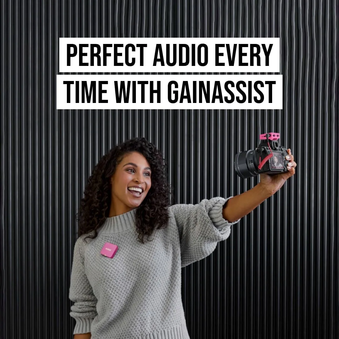 RØDE Wireless GO (Gen 3) Compact Wireless Microphone, 32-Bit Float, Pink