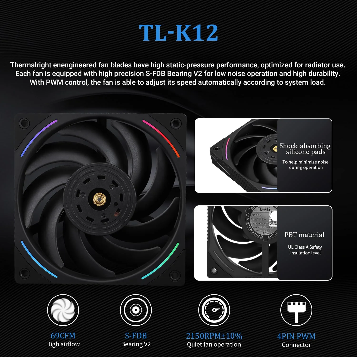 Thermalright Mjolnir Vision 360 ARGB Black-AIO CPU Liquid Cooler,IPS LCD Screen with 320 * 240 Resolution,for AM4/AM5 and LGA1700/1851,’3.5 inch’Magnet-Absorbent LCD Screen for Images