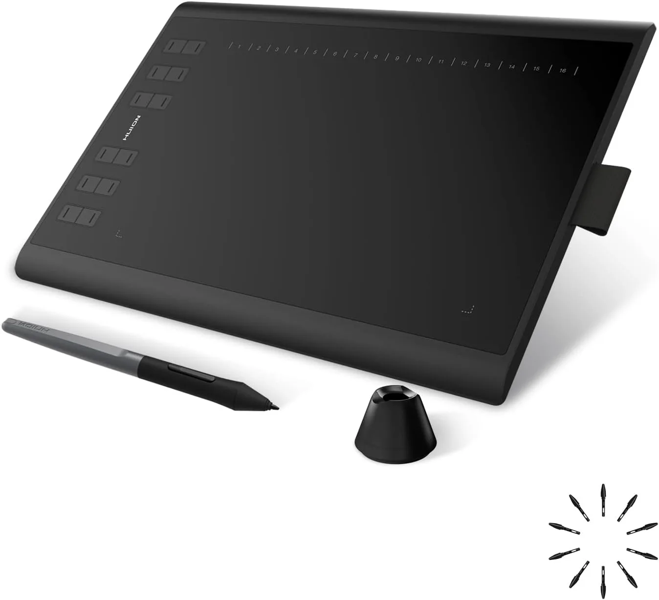 HUION Inspiroy H1060P Graphics Drawing Tablet, 10 x 6.25 in, 12+16 Hot Keys