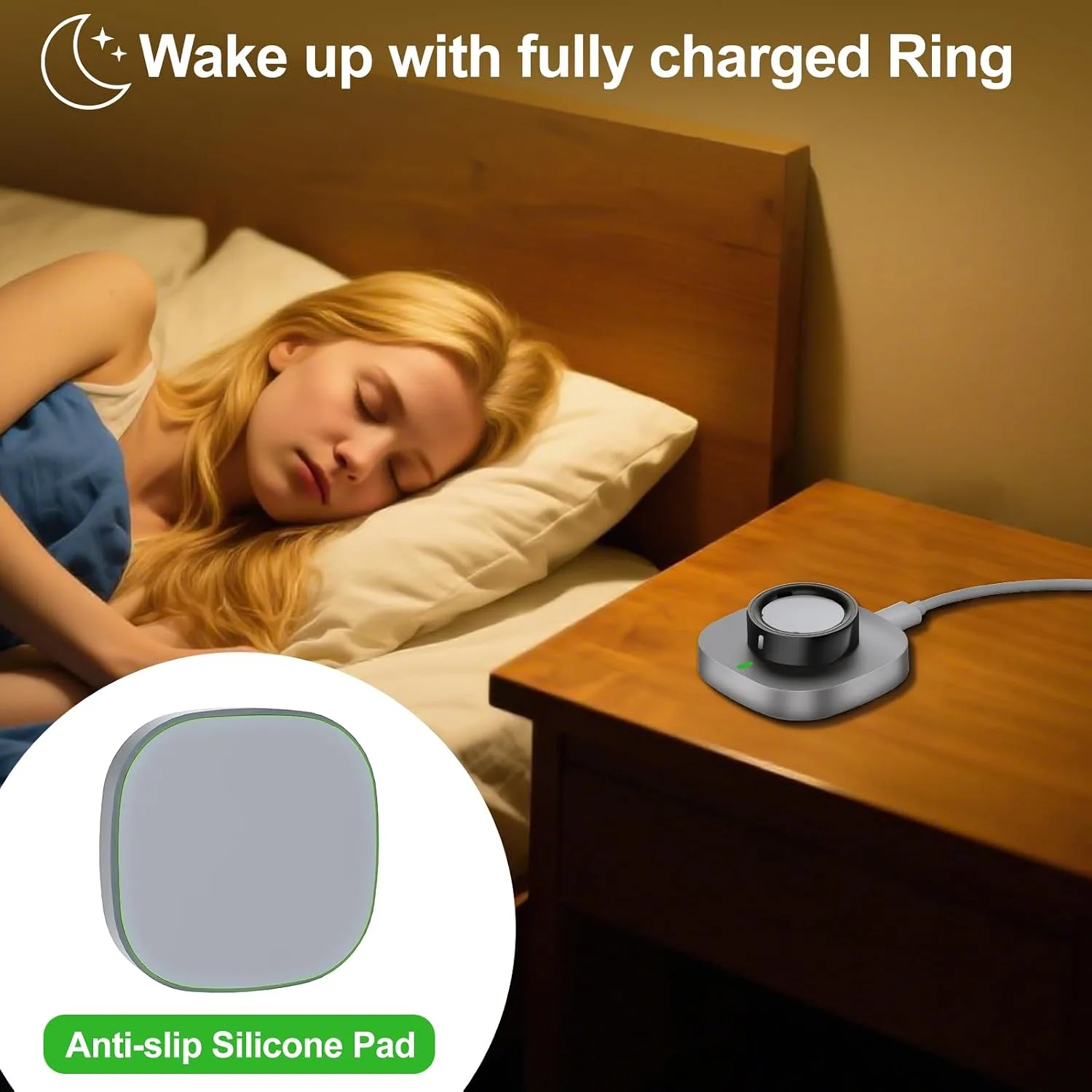 Compatible with Aura-Ring Gen 4 Charger Size 7, Safe & Fast Charging Dock