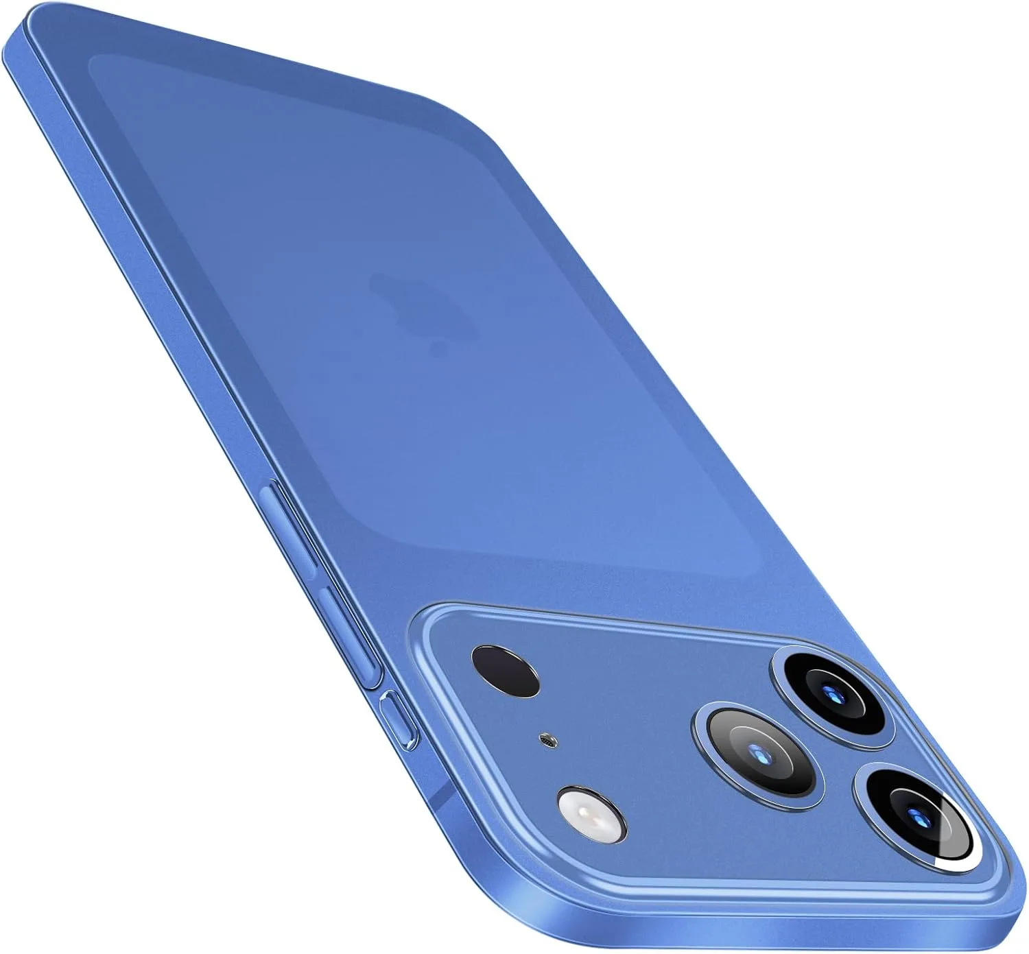 for iPhone 18 Pro Slim Case,Paper-Thin Transparent Finish Skin Back Case [Non Yellowing] Ultra Protective Cover with Camera Protection 6.3 Inch (Blue)