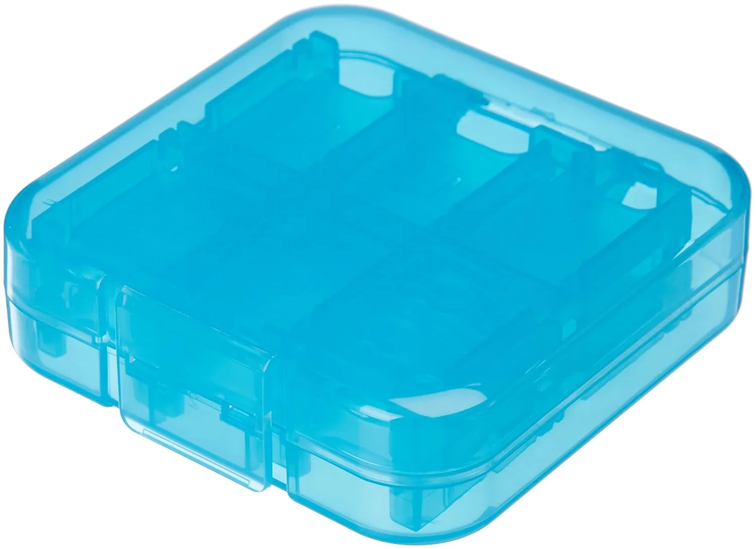 Amazon Basics Portable Game Storage Case for 24 Nintendo Switch Games, Game Card Slots, 3.4 x 3.4 x 1 Inches, Blue