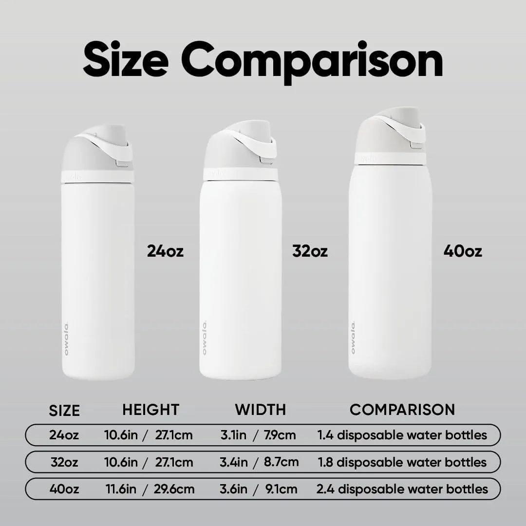 Owala FreeSip Stainless Steel Water Bottle 24 oz Peachy Keen